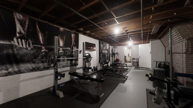 view of workout area