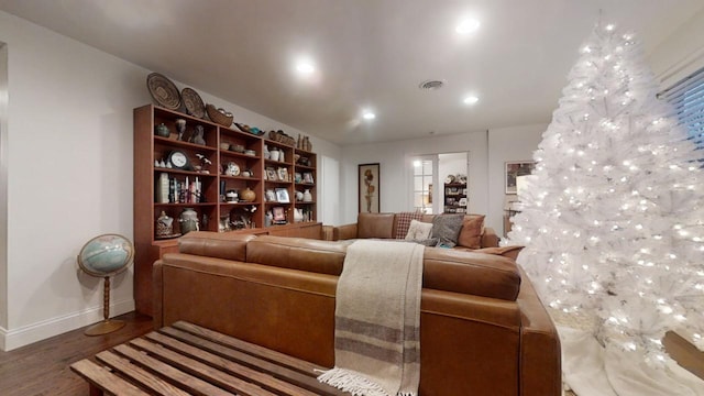 living room featuring wood-type flooring