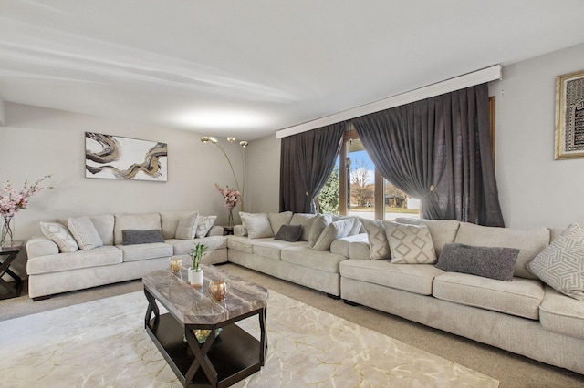 view of carpeted living room