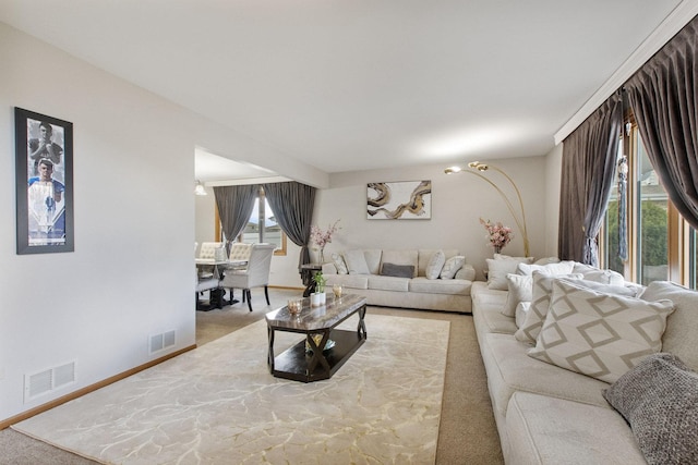 view of carpeted living room