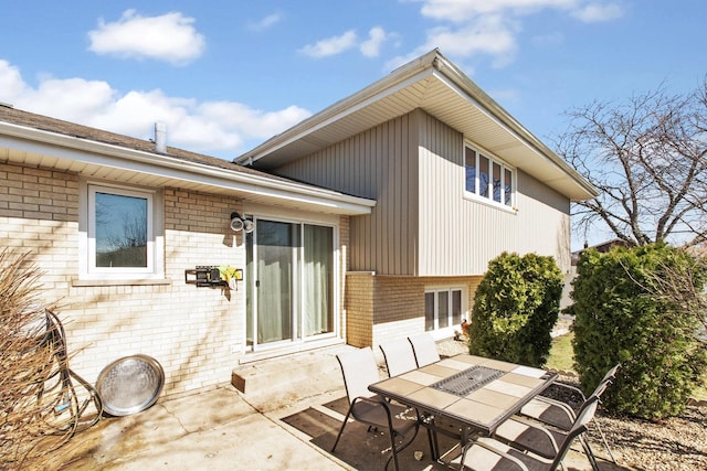 back of house with a patio area