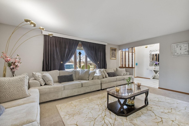 view of carpeted living room