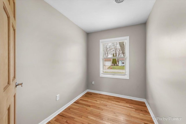 empty room featuring light hardwood / wood-style floors