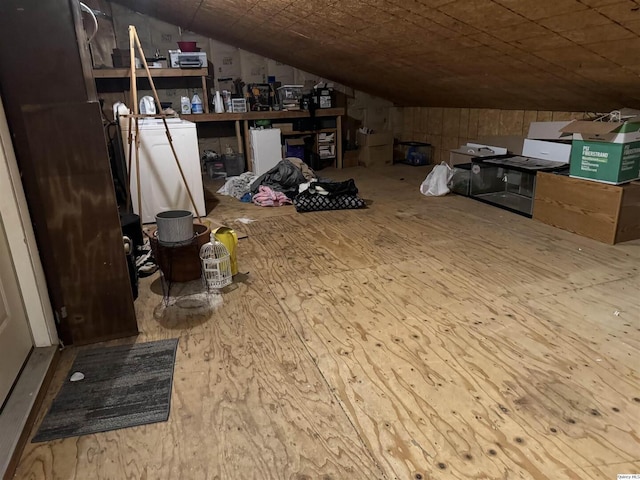 storage area featuring washer / dryer