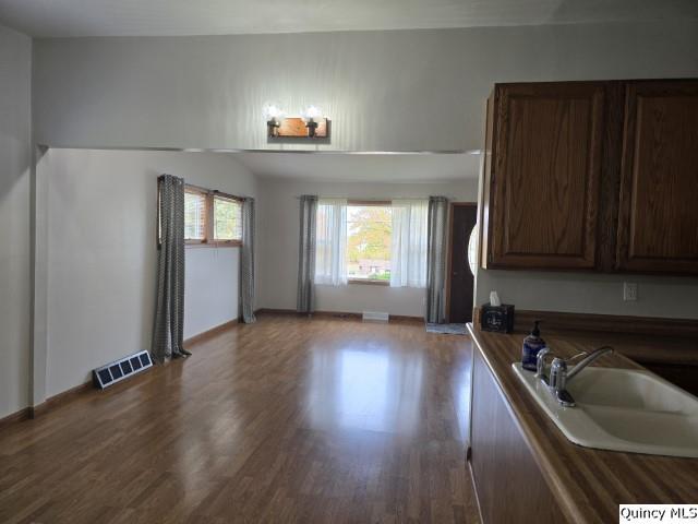 kitchen featuring sink and hardwood / wood-style floors