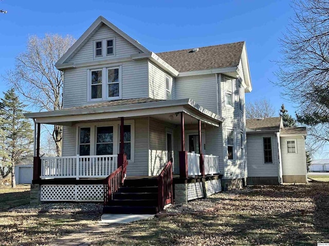 view of front facade with covered porch