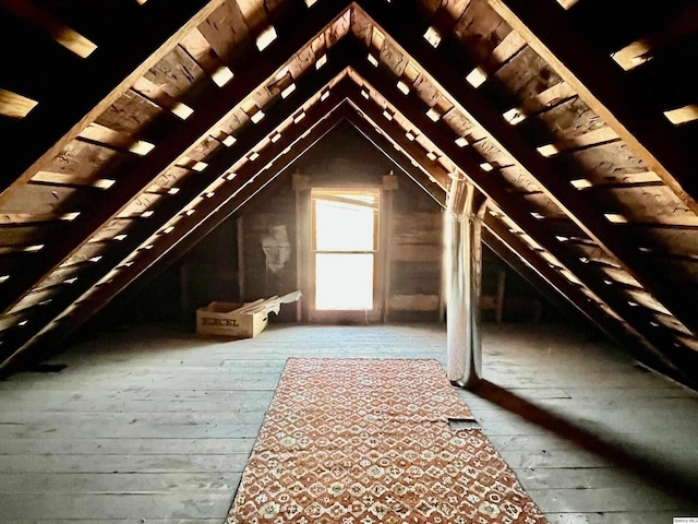 view of attic