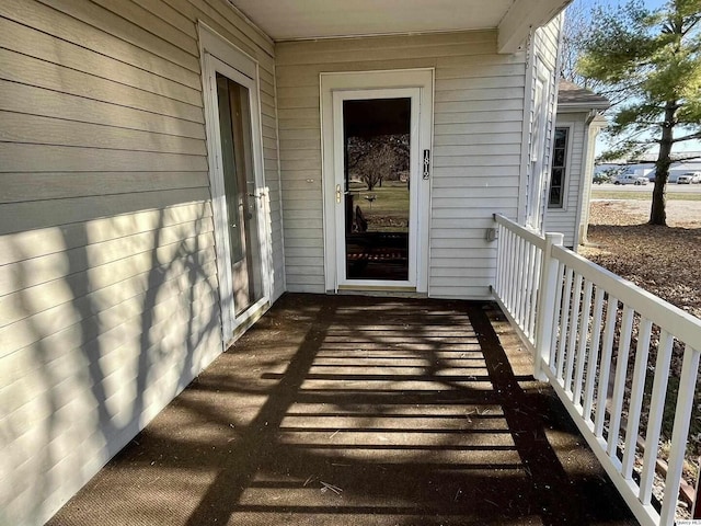 view of doorway to property