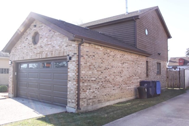 view of home's exterior featuring a garage