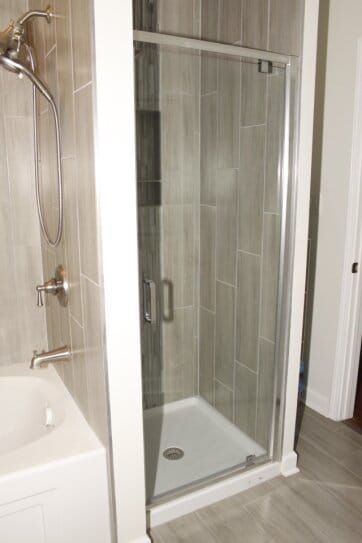 bathroom with walk in shower