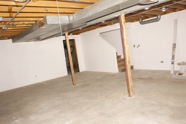 view of basement