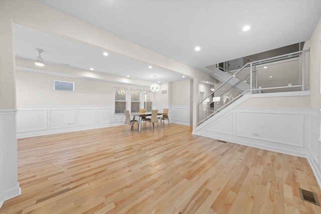 interior space featuring light hardwood / wood-style floors