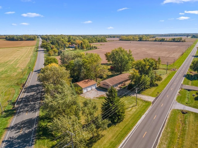 drone / aerial view with a rural view