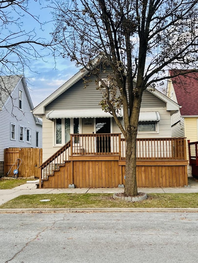 view of bungalow