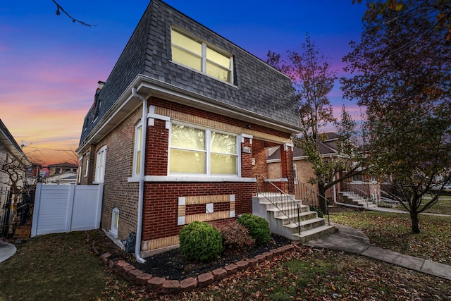 view of front of home