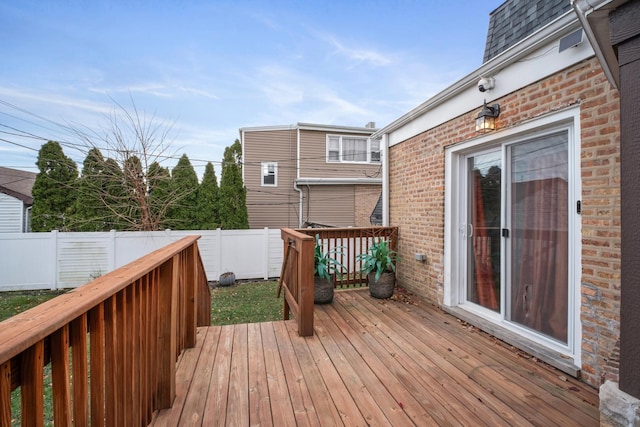 view of wooden deck