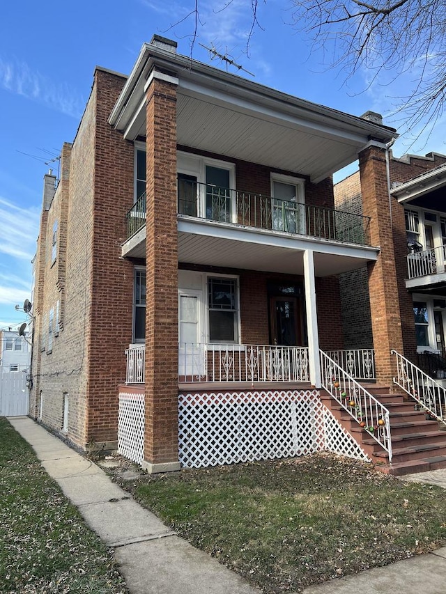 view of front of home with covered porch