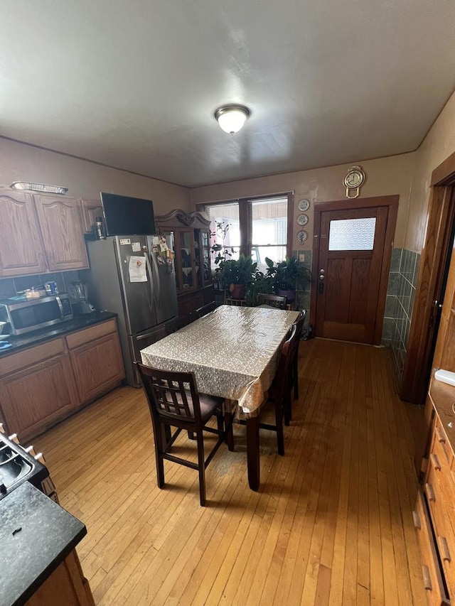 dining area featuring light hardwood / wood-style floors