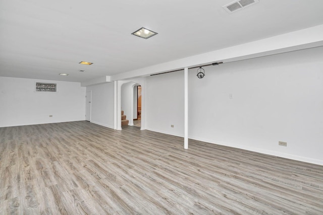 10016 Minnick Ave, Oak Lawn, IL 60453 - finished below grade area with arched walkways and wood finished floors