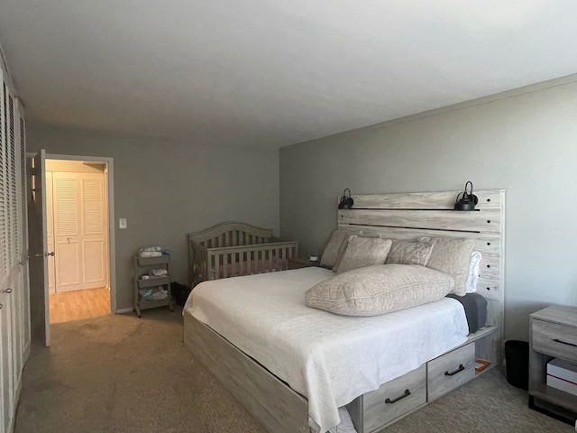 bedroom with carpet