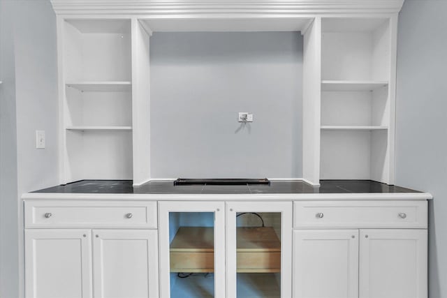 bar with white cabinets