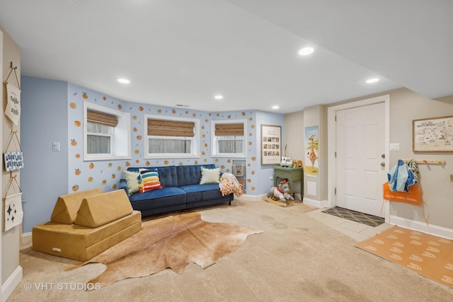 view of carpeted living room