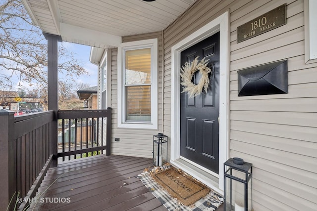 view of doorway to property