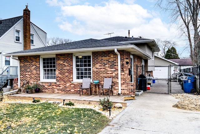 exterior space with a deck and a yard