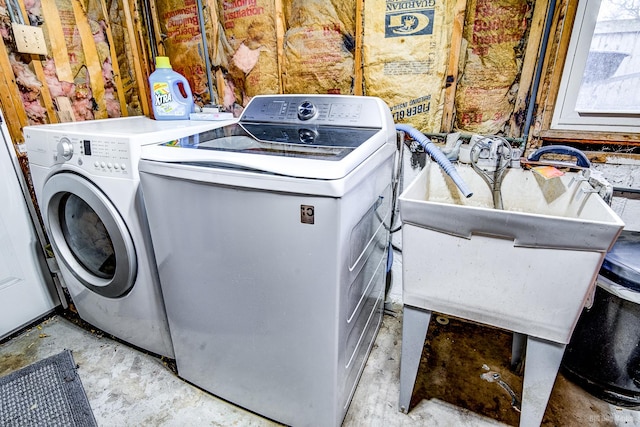 laundry area featuring separate washer and dryer