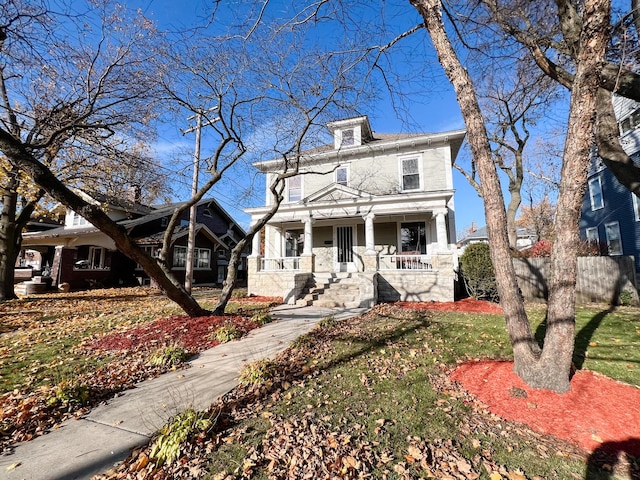 view of front of home with a porch