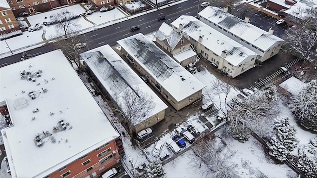 view of snowy aerial view