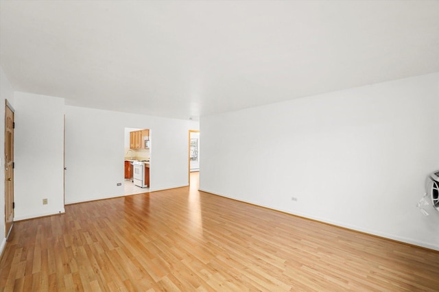 empty room featuring light wood-type flooring