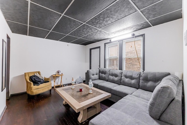 living room featuring wood-type flooring