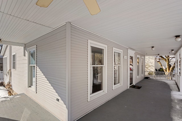 view of patio with covered porch