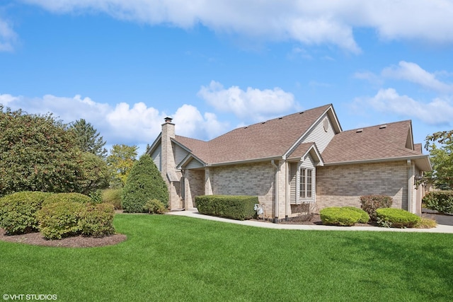 view of property exterior featuring a lawn