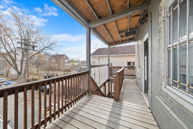 view of wooden deck