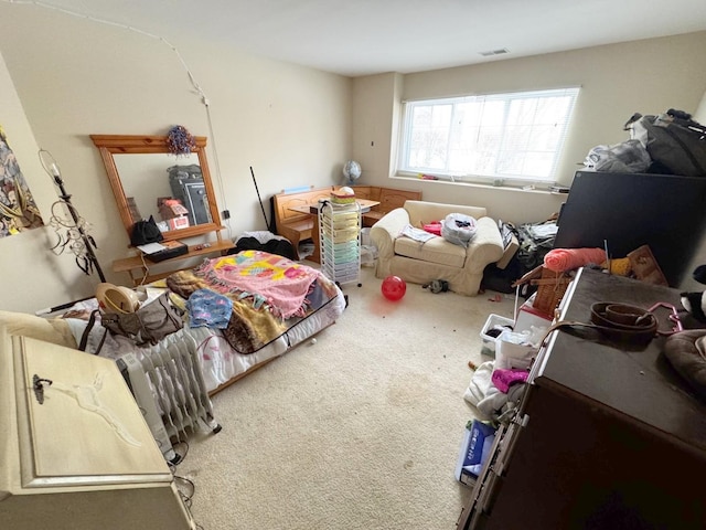 bedroom featuring carpet