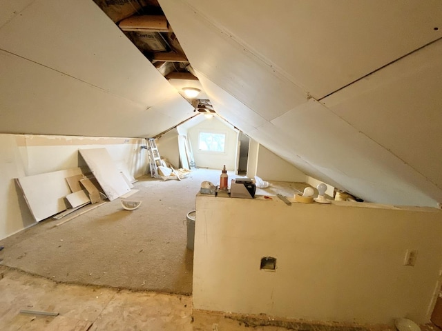 additional living space with lofted ceiling