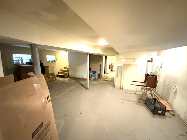 view of basement