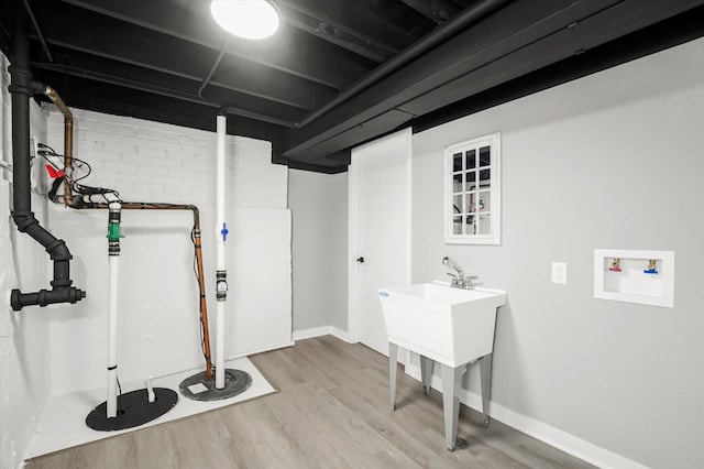 interior space featuring wood-type flooring