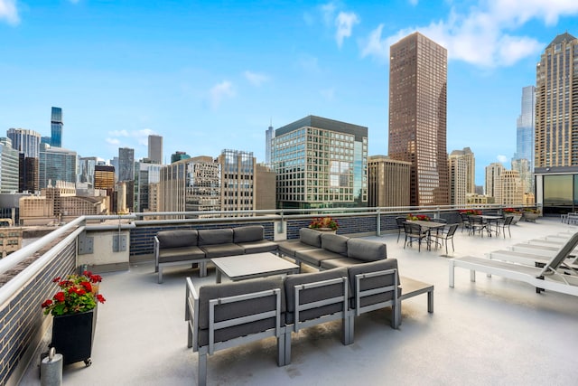 view of patio featuring an outdoor hangout area