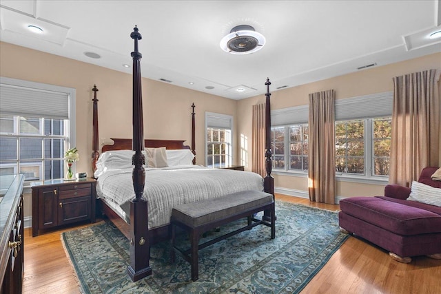 bedroom featuring light hardwood / wood-style floors