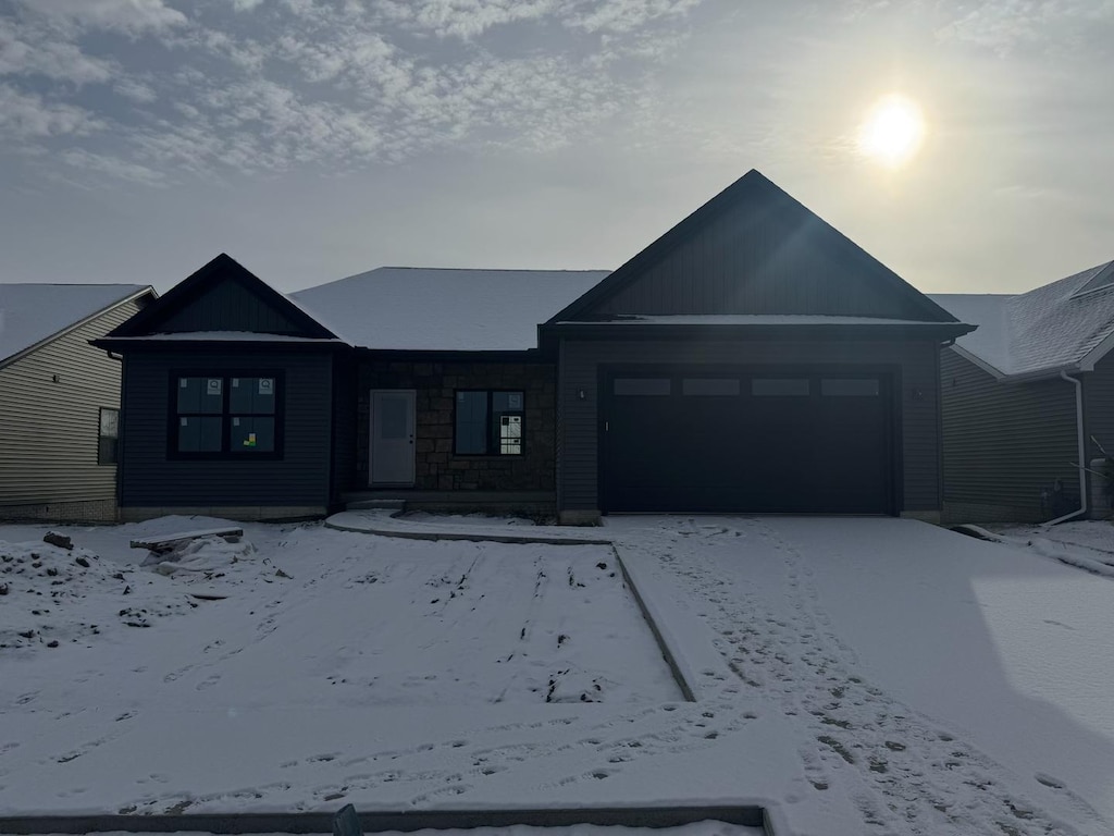 view of front of home featuring a garage