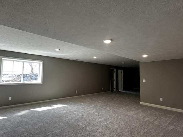 2523 Marble, Normal, IL 61761 - unfurnished room featuring baseboards, recessed lighting, carpet, and a textured ceiling