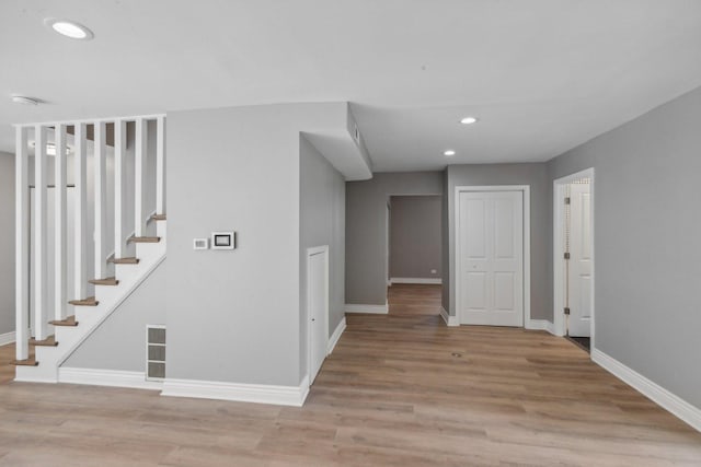 interior space featuring light hardwood / wood-style flooring