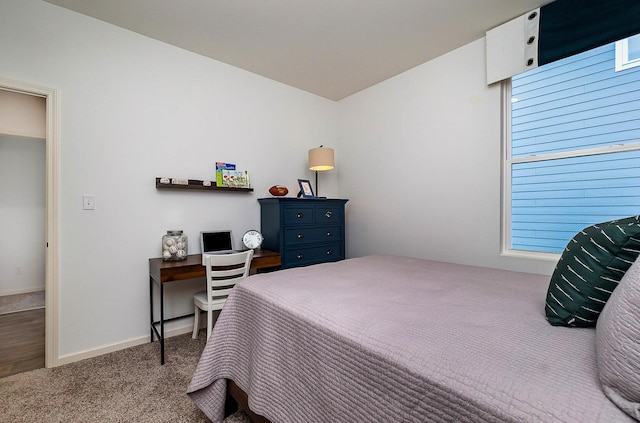 bedroom with carpet