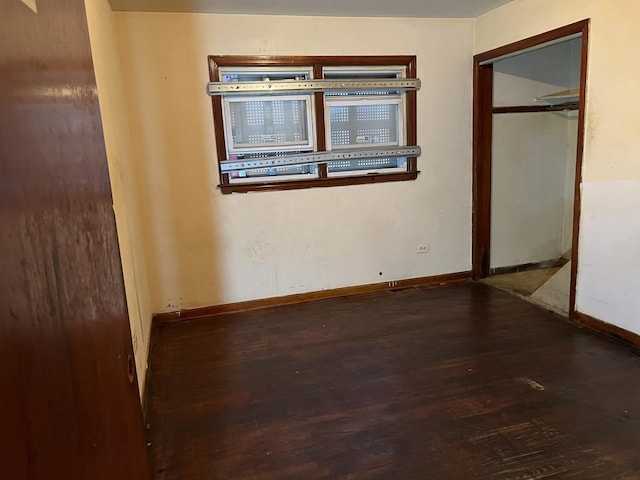 unfurnished bedroom featuring wood-type flooring