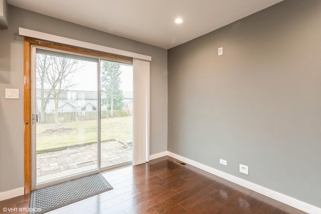 entryway featuring dark hardwood / wood-style floors