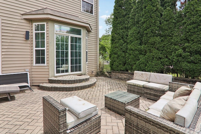 view of patio / terrace with an outdoor hangout area