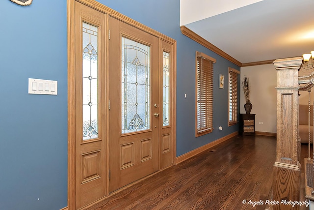 corridor with carpet flooring and a notable chandelier